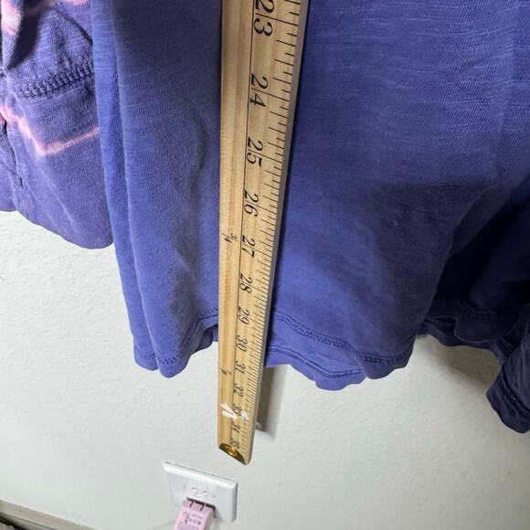 LOGO by Lori Goldstein 4X Purple Pink Tie Dye Long Sleeve Cotton‎ Tunic Top - Picture 3 of 8